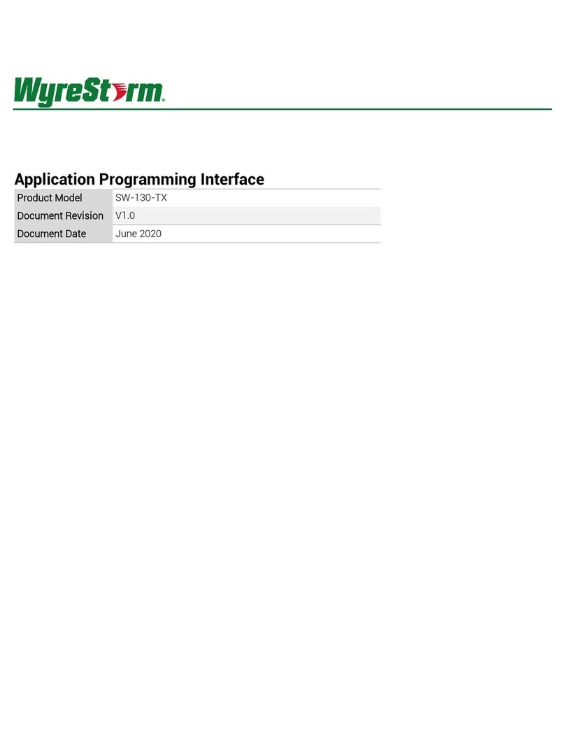 Wyrestorm SW-130-TX User guide Wyrestorm SW-130-TX User guide