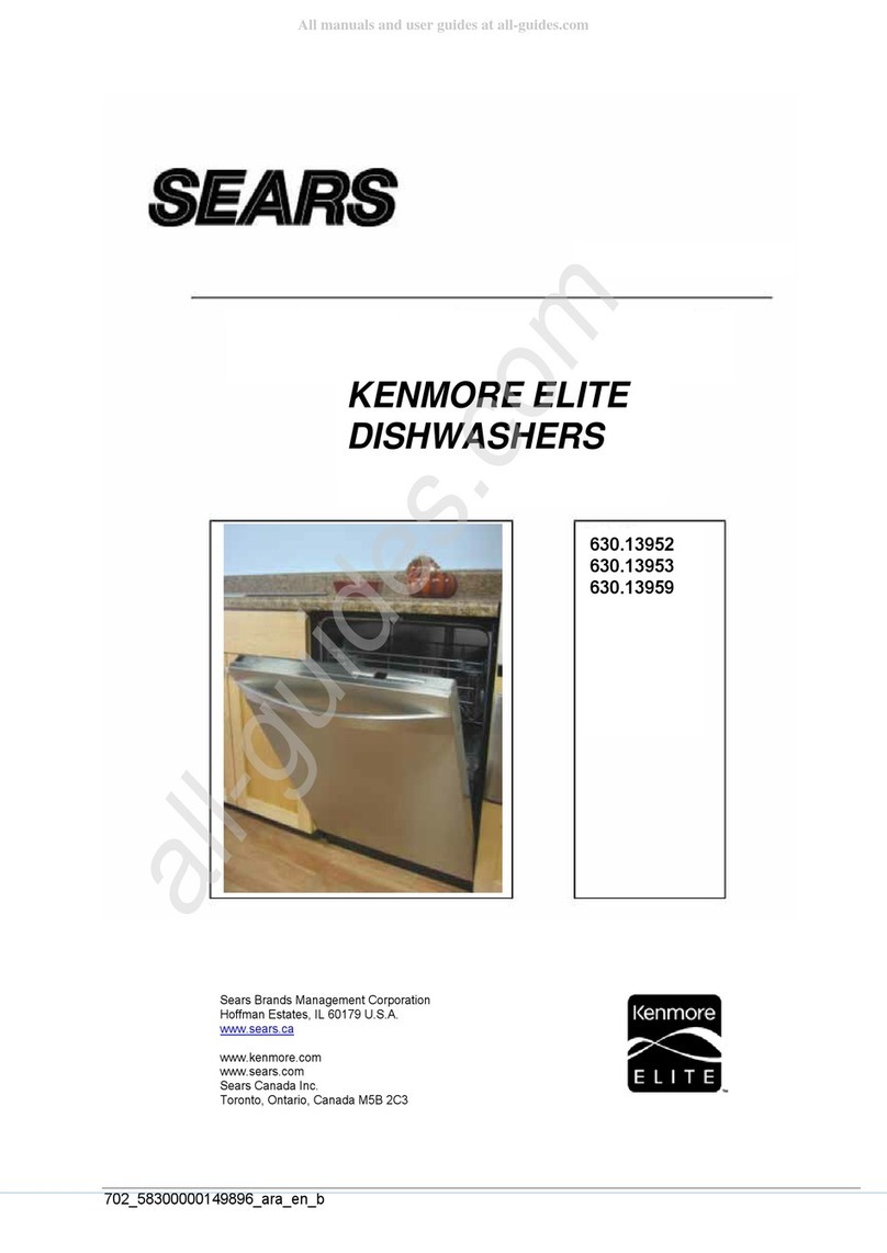 Sears KENMORE ELITE 630.13952 User manual