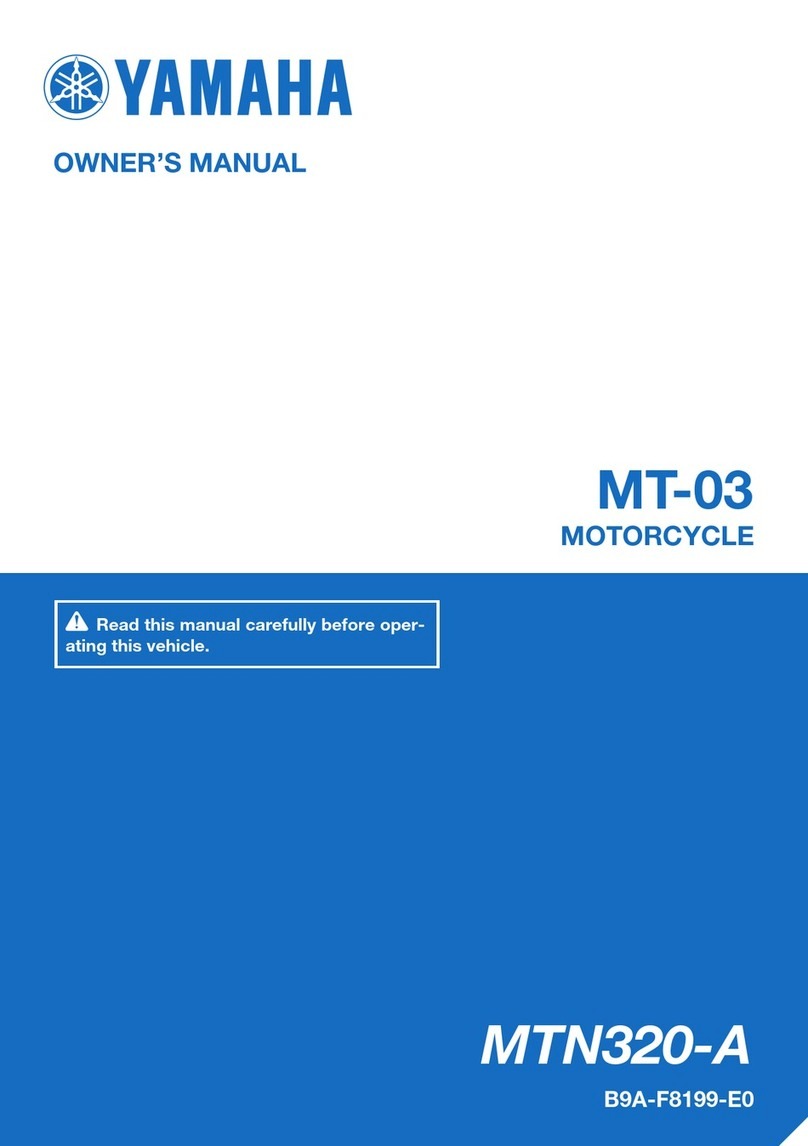 Yamaha MT-03 2017 owner's manual