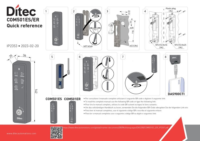 DITEC COM501ES User manual