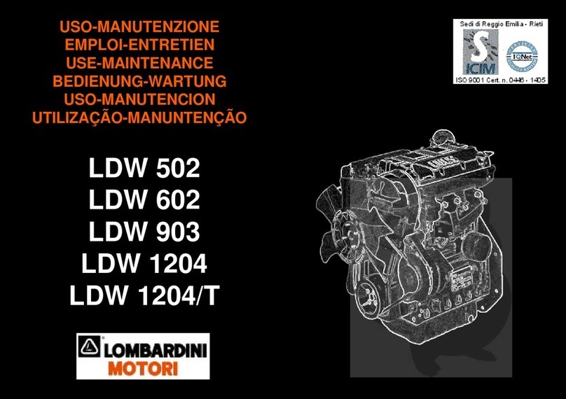 Lombardini LDW 602 Use & maintenance