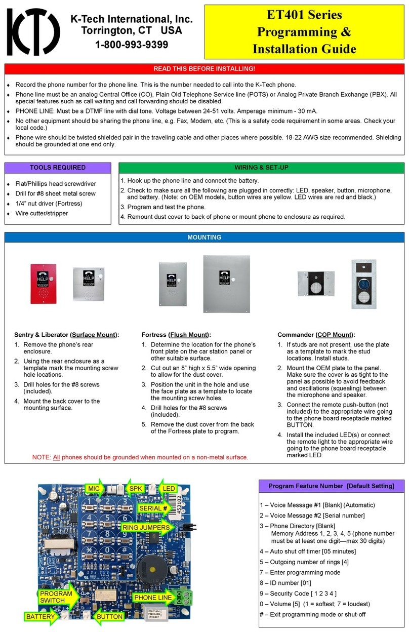 K-Tech ET401 installation guide