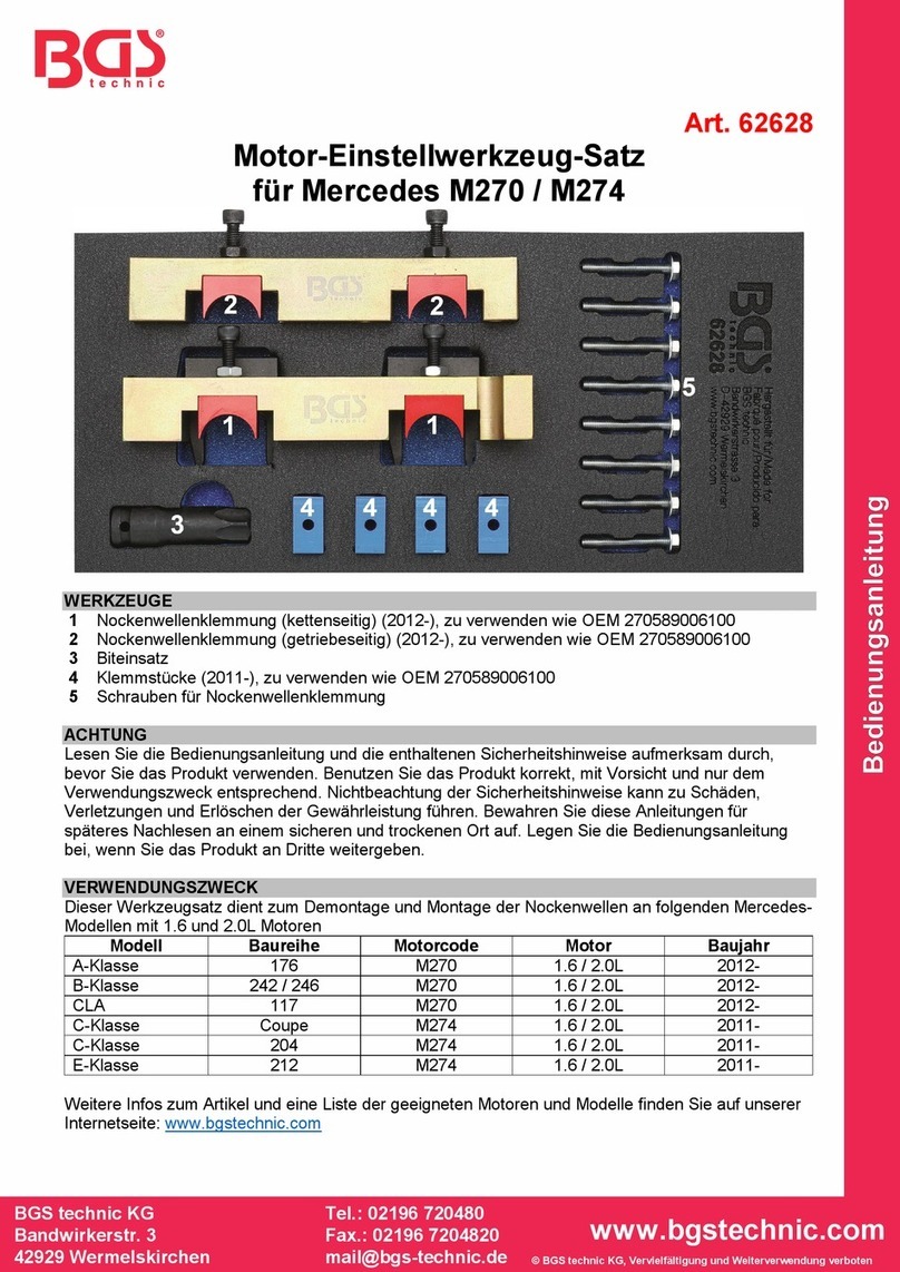 BGS technic 62628 instruction manual