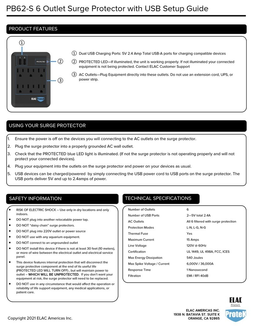 ELAC ProteK PB62-S User manual