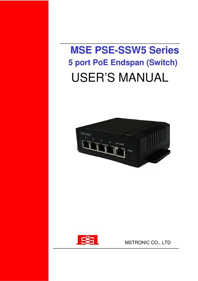 MSTRONIC MSE PSE-SSW5 Series user manual
