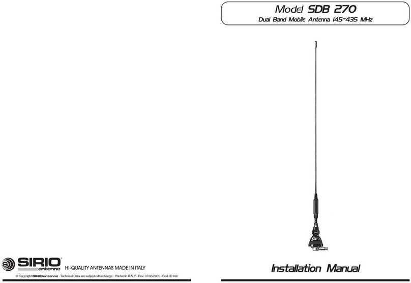 Sirio Antenne SDB 270 User manual