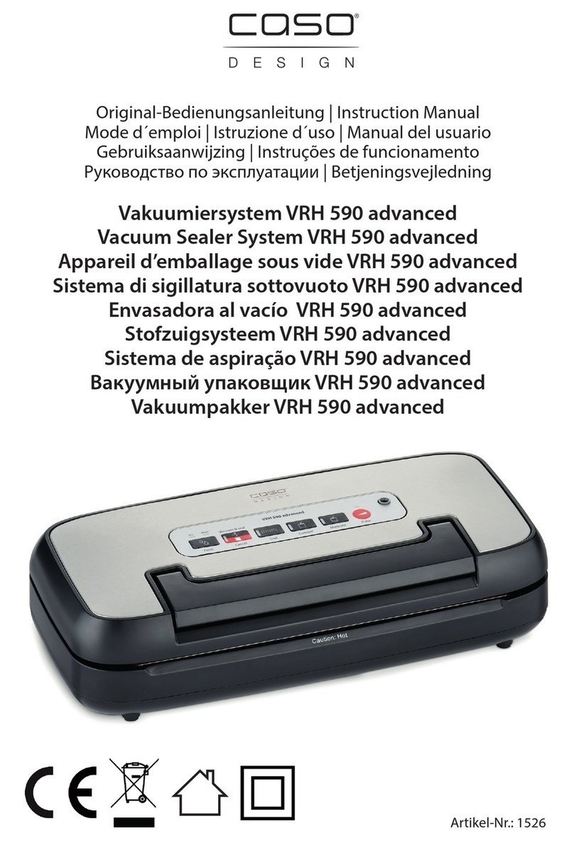 CASO DESIGN VRH 590 advanced User manual