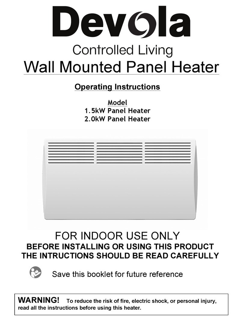 DEVOLA DVC1500W operating instructions
