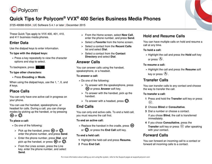 Polycom VVX 400 Series Quick tips