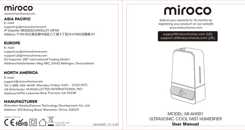 Miroco MI-AH001 user manual