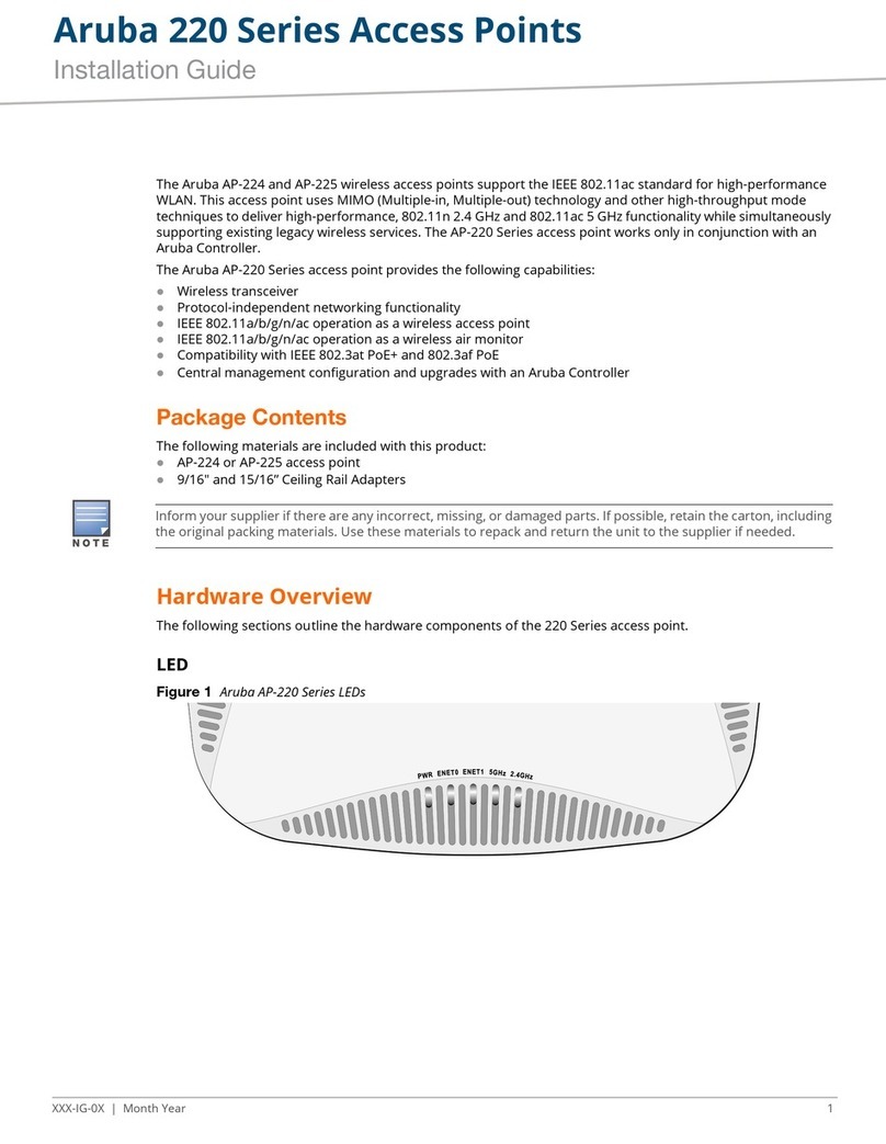 Aruba 220 Series User manual