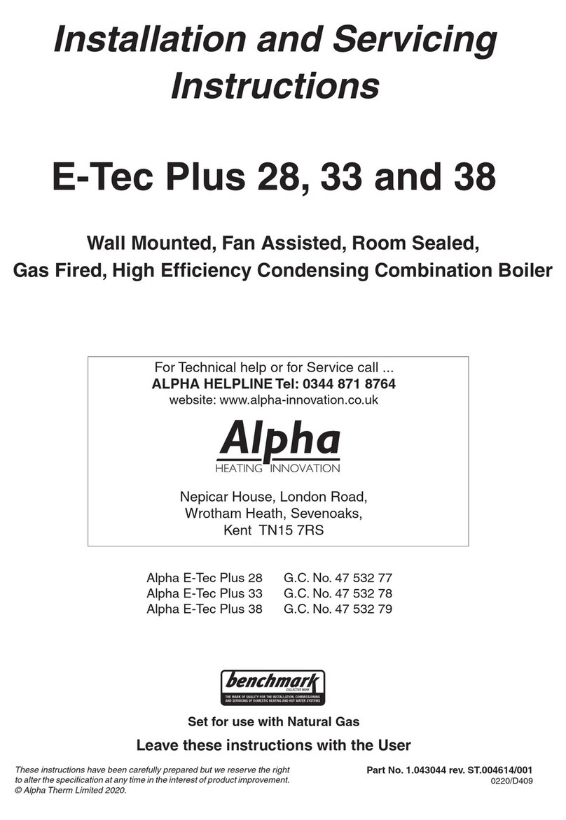 Benchmark Alpha E-Tec Plus 28 User guide Benchmark Alpha E-Tec Plus 28 User guide