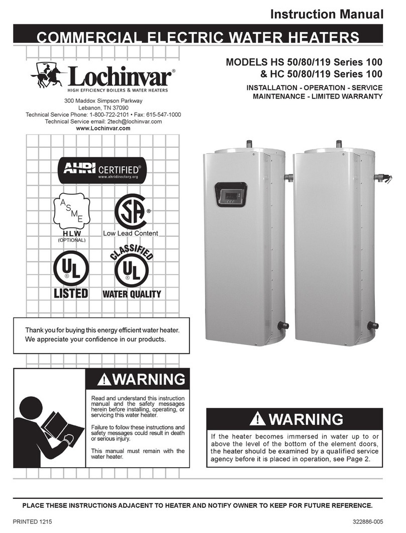 Lochinvar HS 50 instruction manual