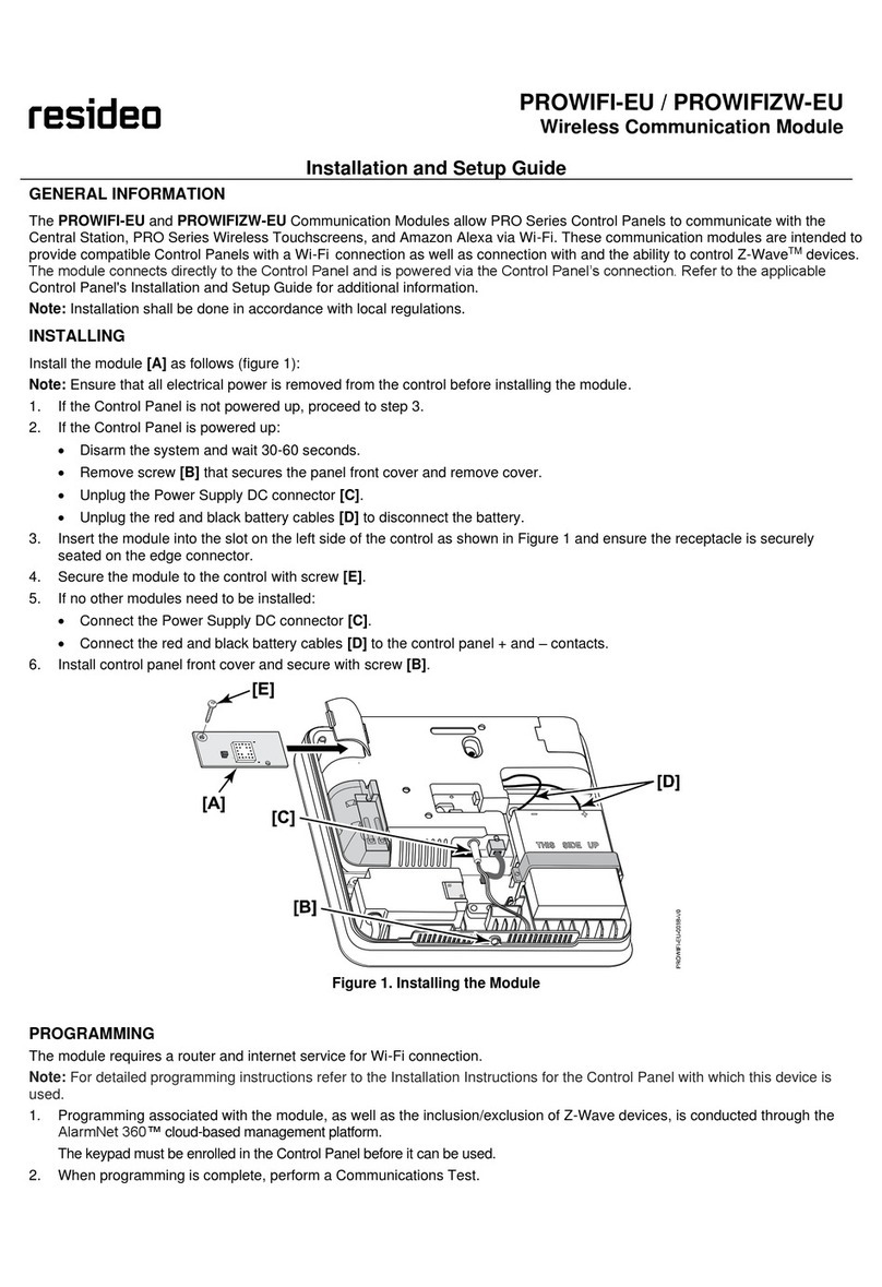 resideo PROWIFI-EU Installation and setup guide