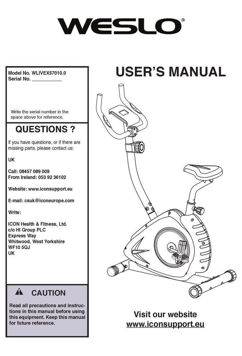 Weslo Easy Fit WLIVEX57010.0 user manual
