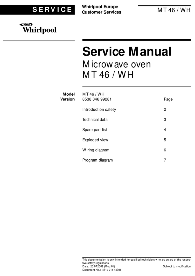 Whirlpool MT 46/WH Service manual