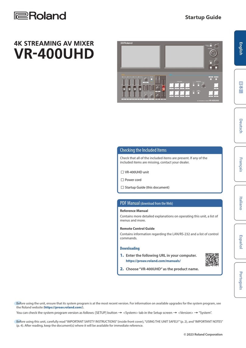 Roland VR-400UHD User guide