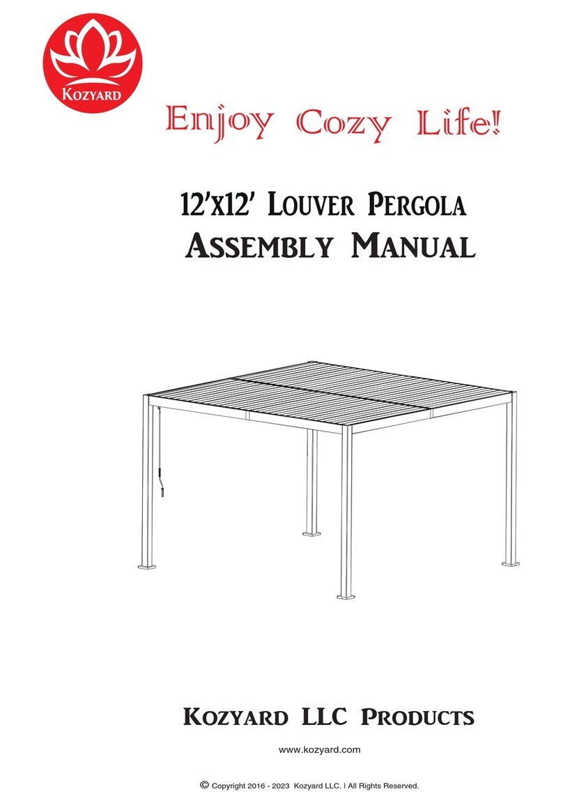 Kozyard KZLPG1212 Assembly manual