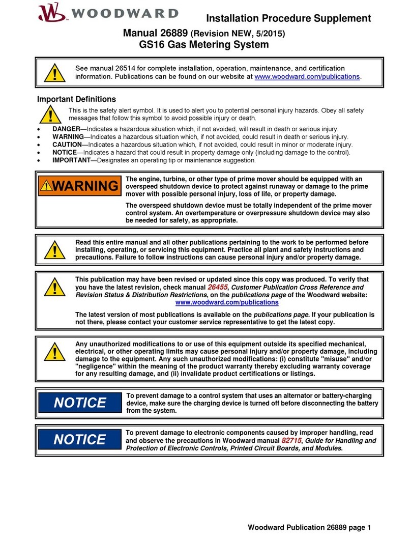 Woodward GS16 User manual