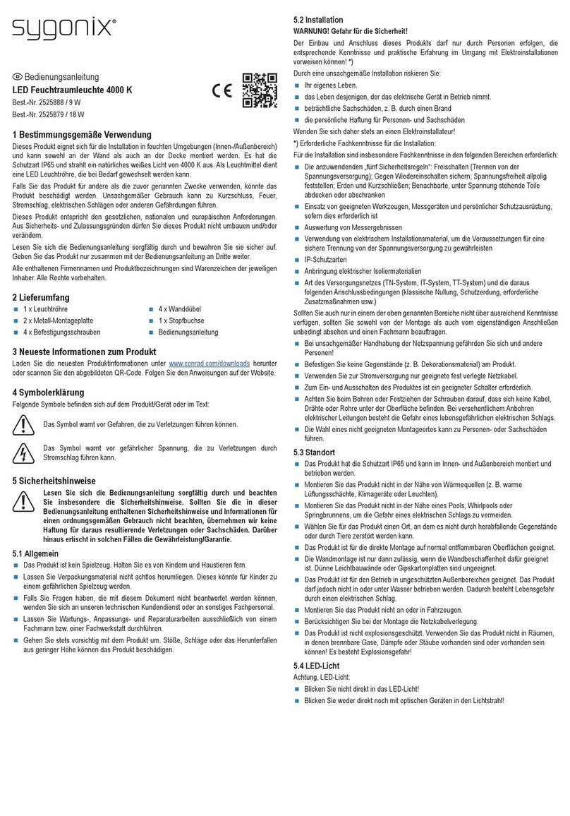Sygonix 2525888 operating instructions