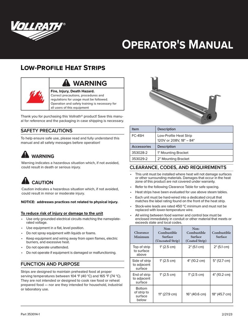 Vollrath FC-4SH User manual