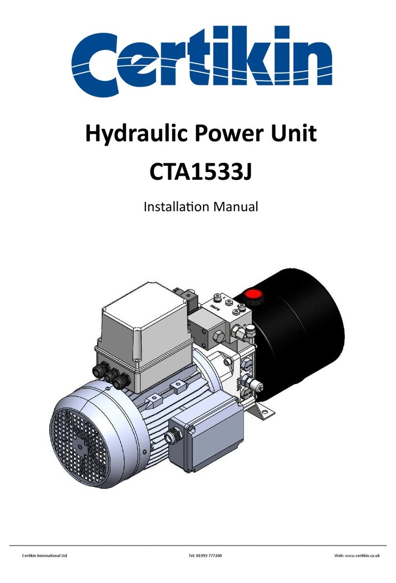 Certikin CTA1533J installation manual