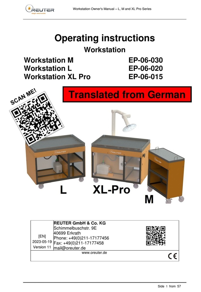 REUTER Workstation M operating instructions