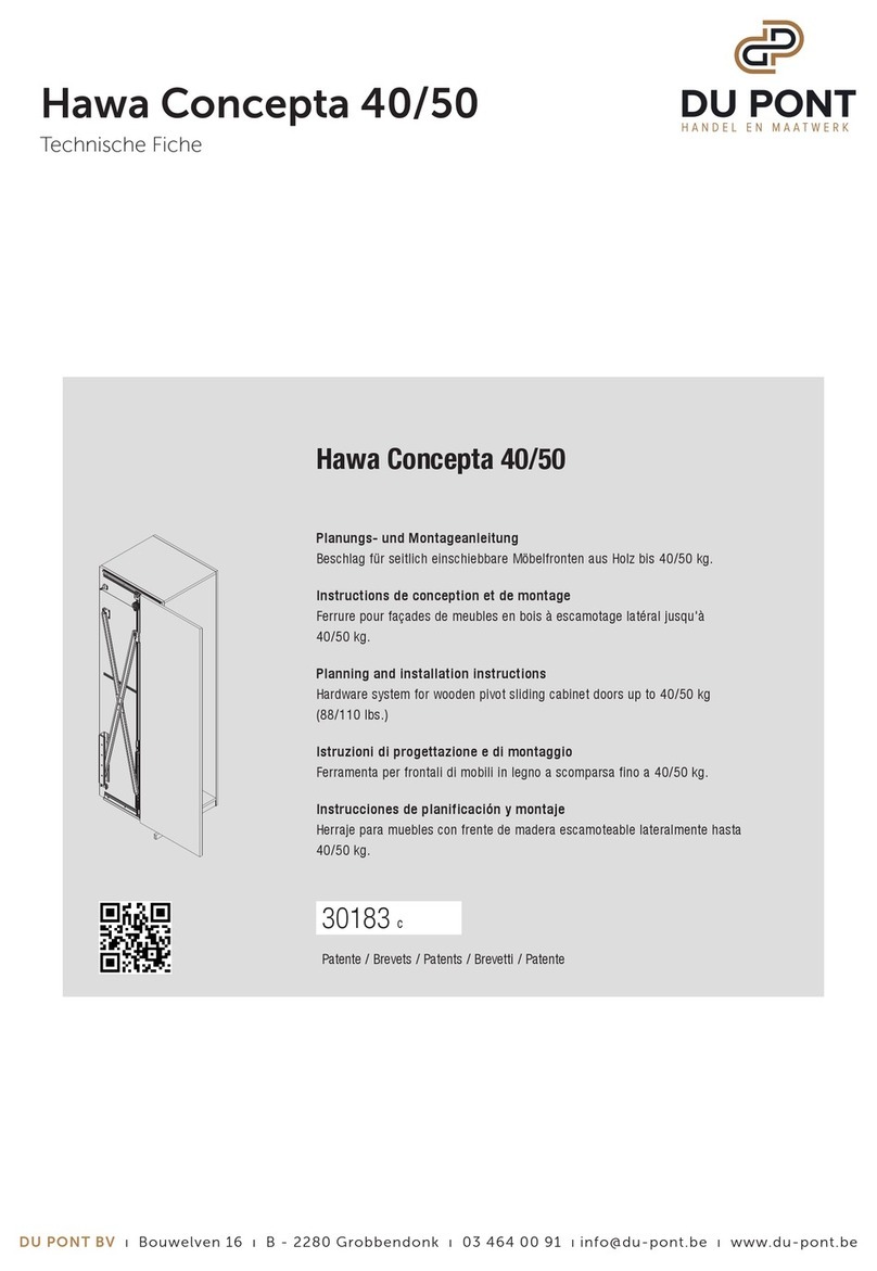 Du Pont Hawa Concepta 40/50 installation instructions