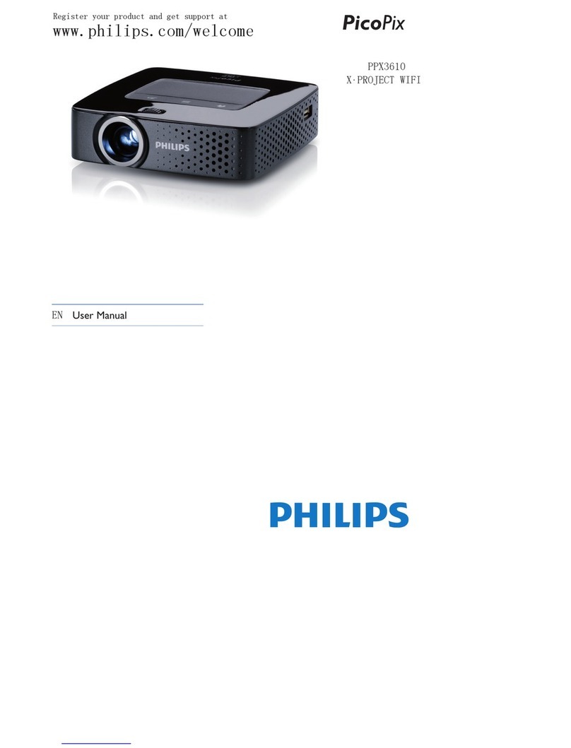 Philips PicoPix X PROJECT WIFI PPX3610 User manual Philips PicoPix X PROJECT WIFI PPX3610 User manual
