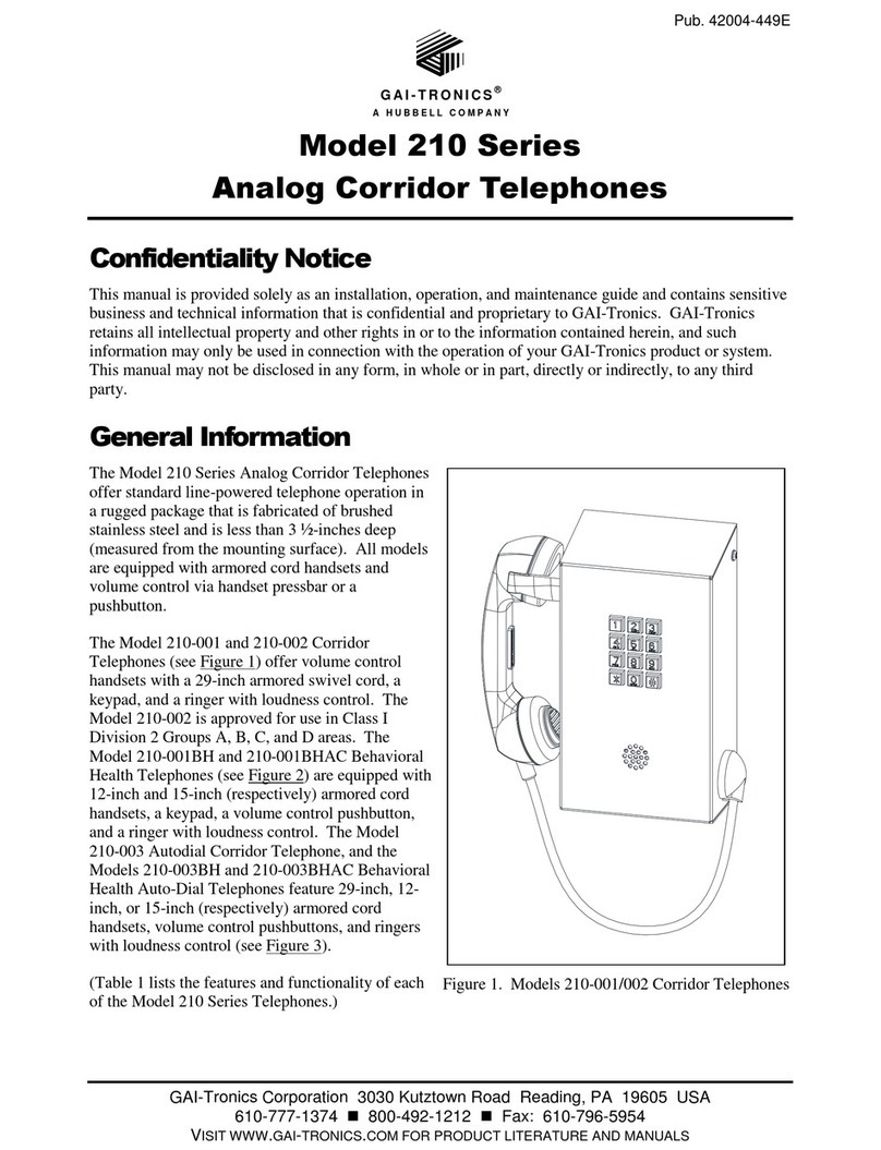 Hubbell GAI-Tronics 210 Series manual
