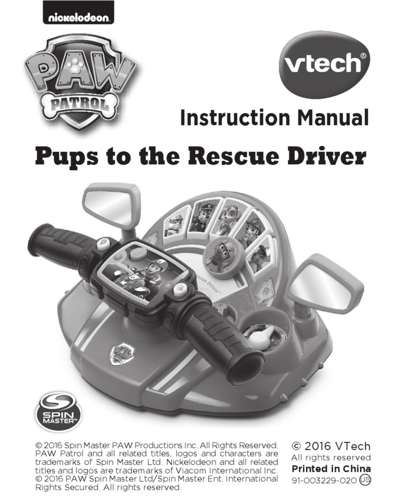 V-tech nickelodion PAW PATROL Pups to the Rescue Driver... User manual