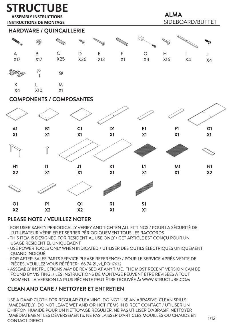 Almaco STRUCTUBE Assembly instructions Almaco STRUCTUBE Assembly instructions