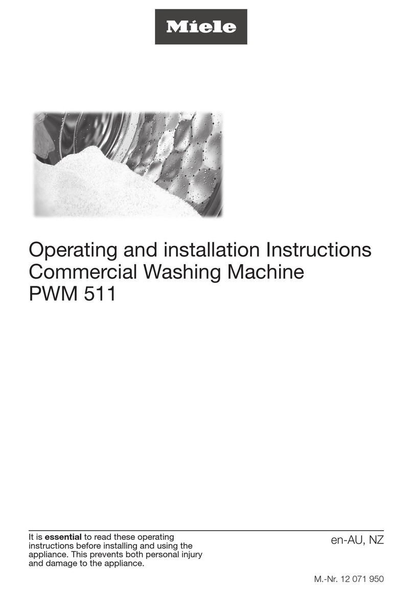 Miele PWM511 Operating and installation instructions Miele PWM511 Operating and installation instructions