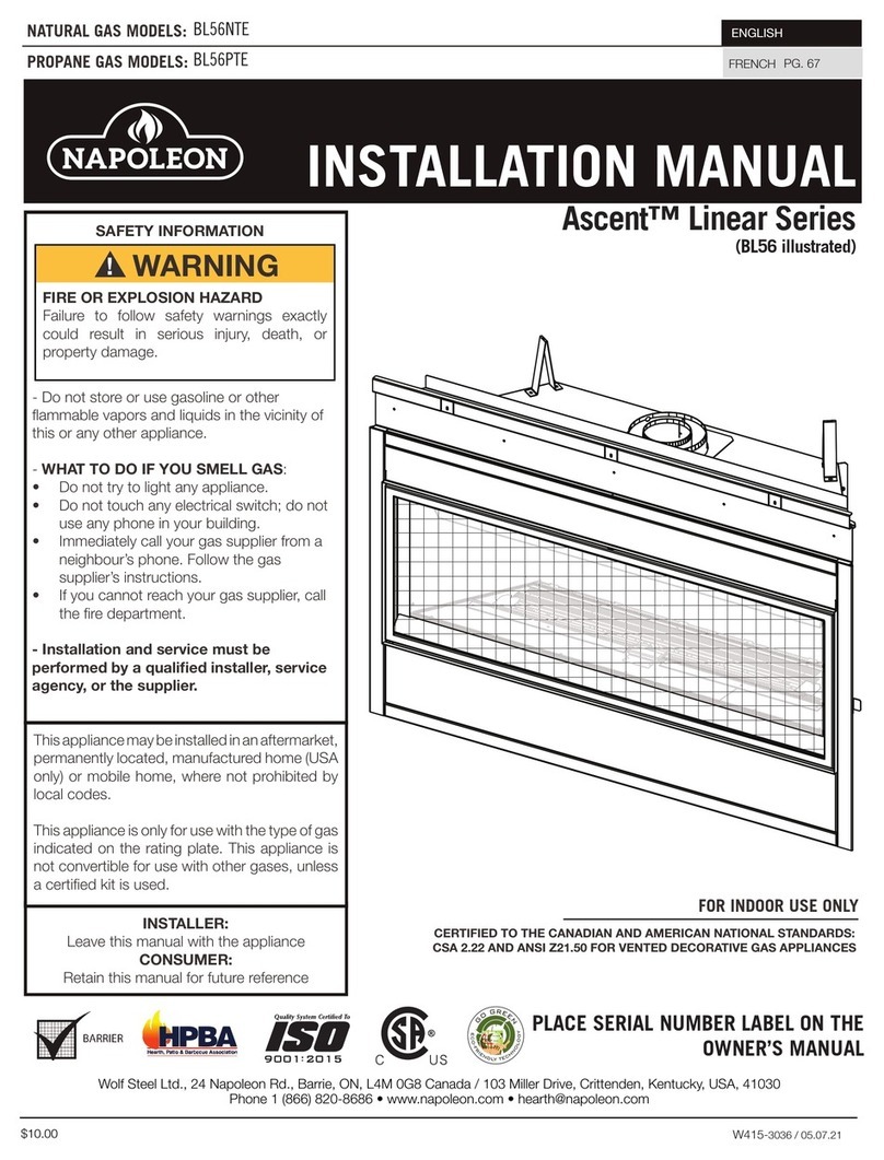 Napoleon Ascent Linear BL56NTE User manual