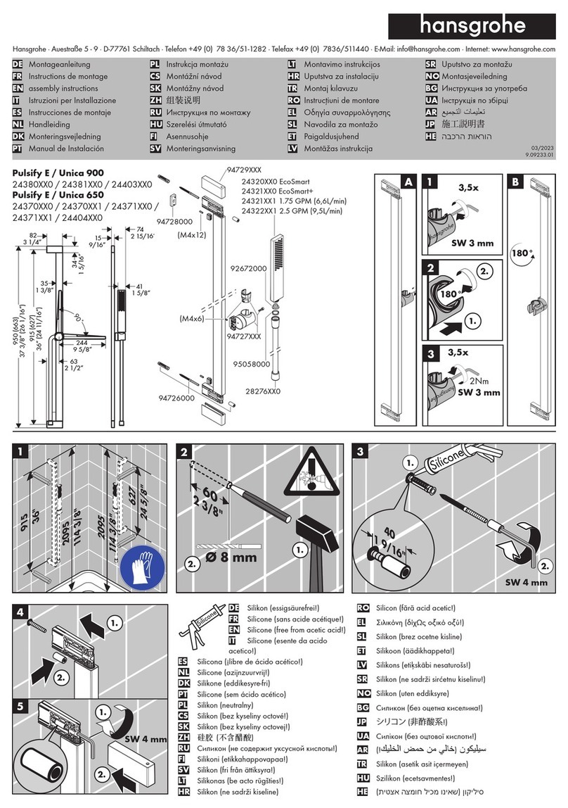 Hans Grohe Pulsify E 24380 0 Series User manual Hans Grohe Pulsify E 24380 0 Series User manual