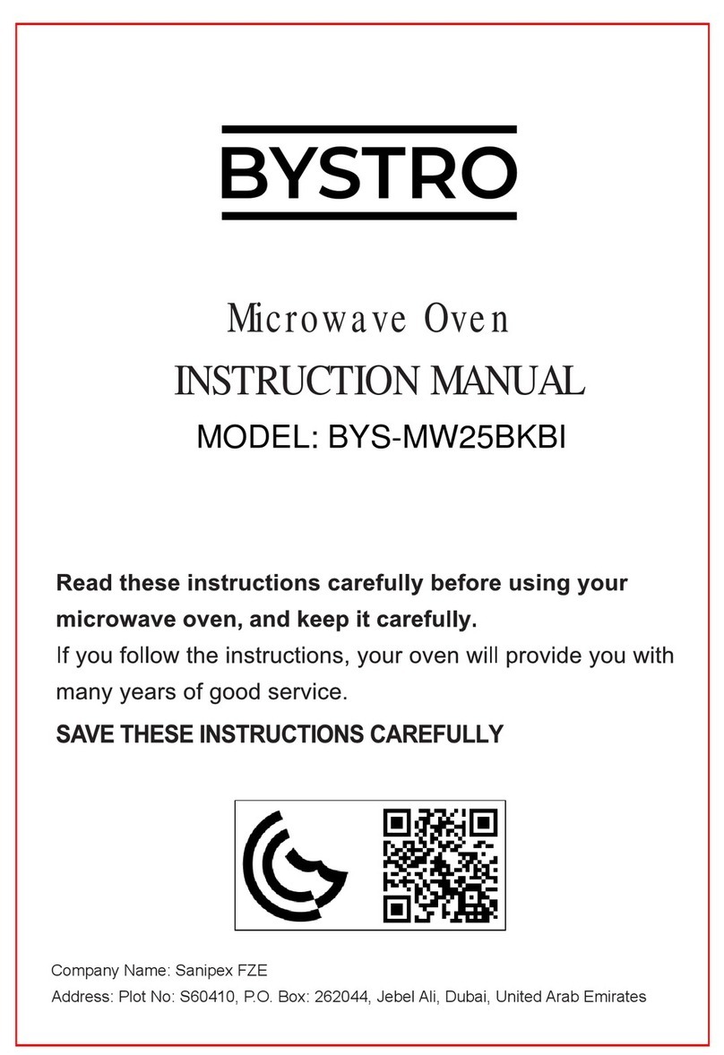 BYSTRO BYS-MW25BKBI instruction manual