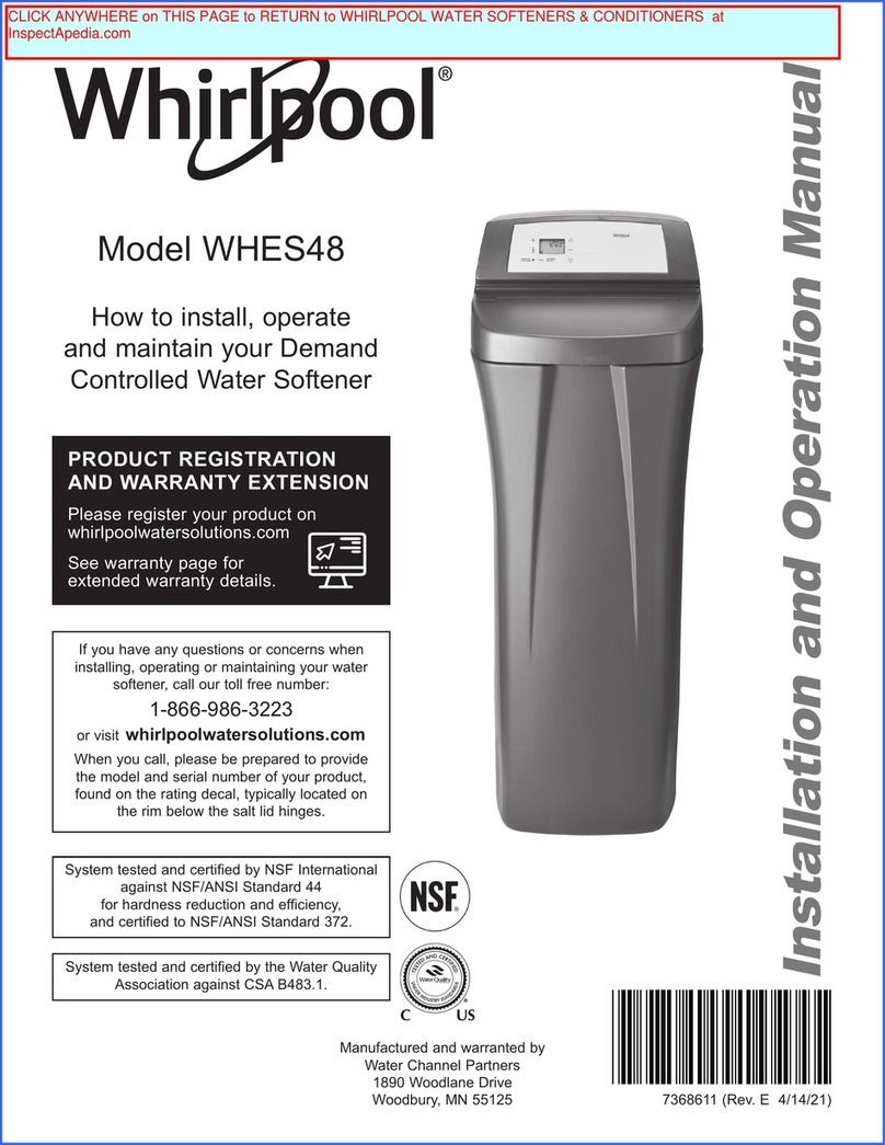 Whirlpool WHES48 Installation and operation manual
