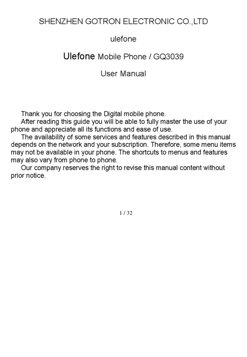Ulefone GQ3039 user manual