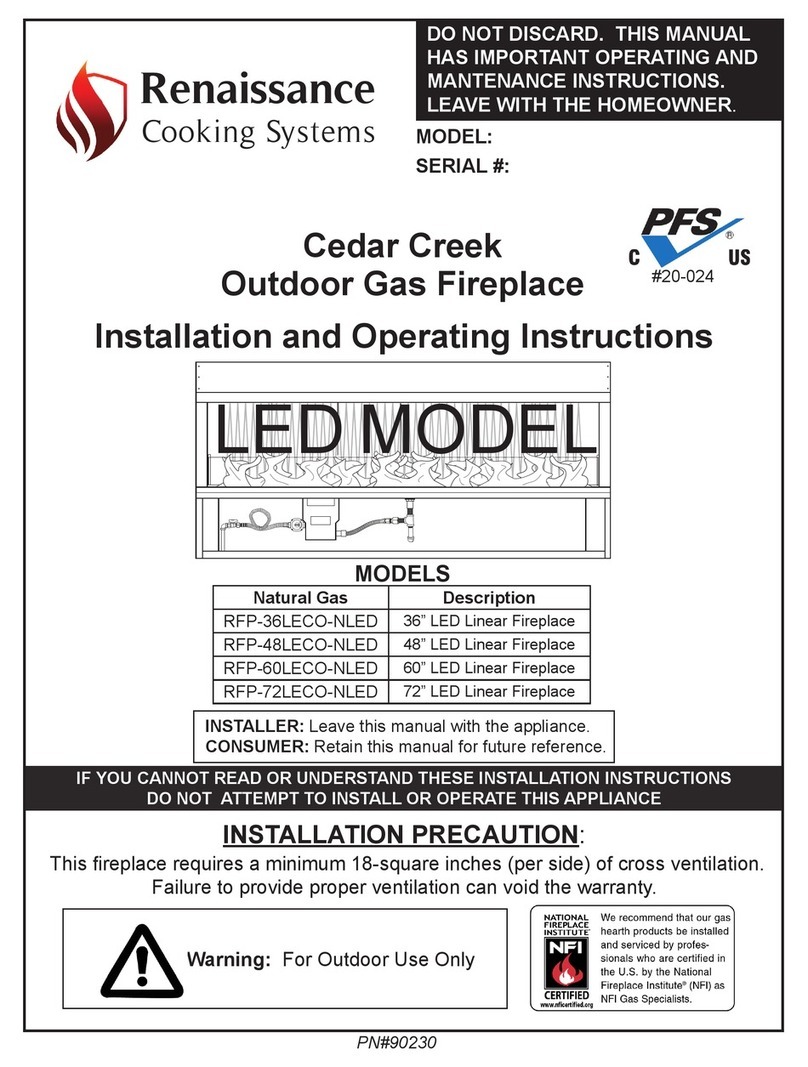 Renaissance RFP-36LECO-NLED Installation and operating instructions Renaissance RFP-36LECO-NLED Installation and operating instructions