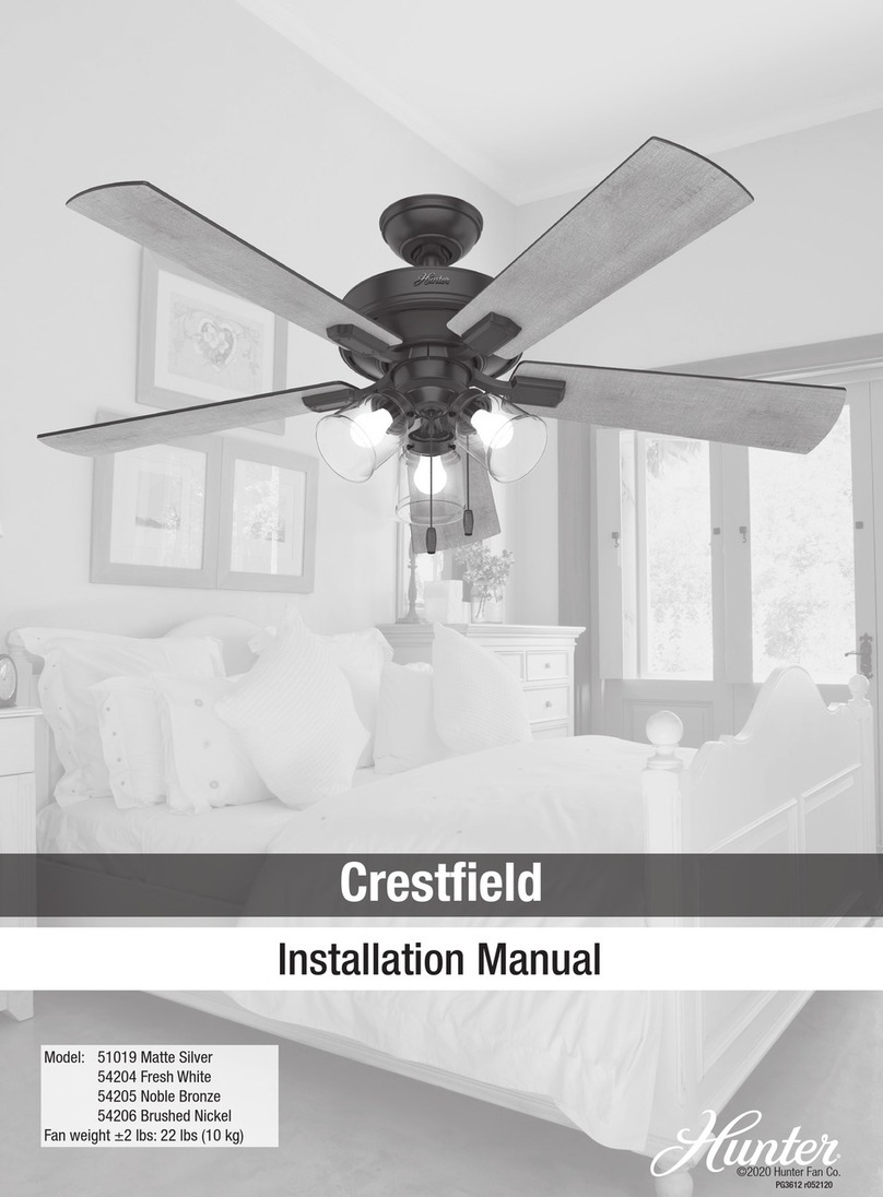 Hunter 51019 User manual
