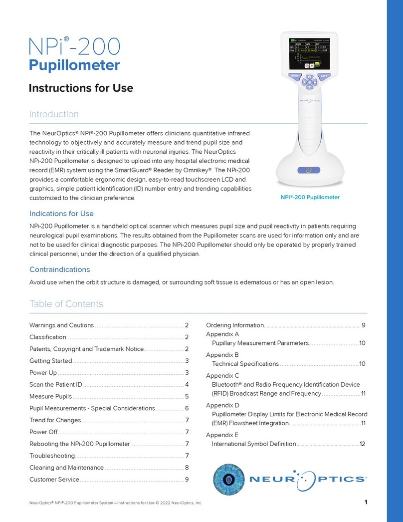 NeurOptics NPi-200 Instructions for use