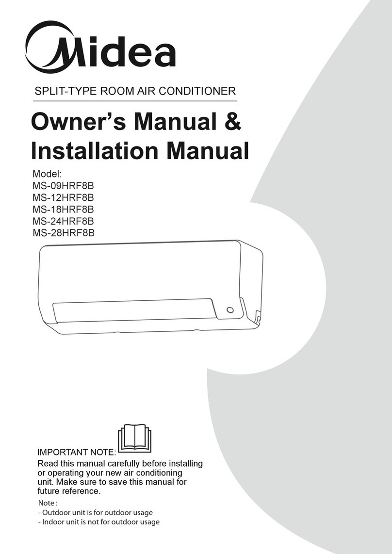 Midea MS-09HRF8B Safety guide