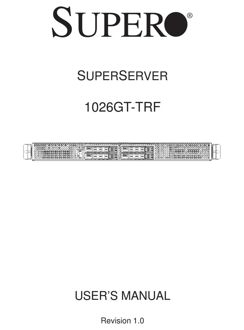 Supero SUPERSERVER 1026GT-TRF User manual