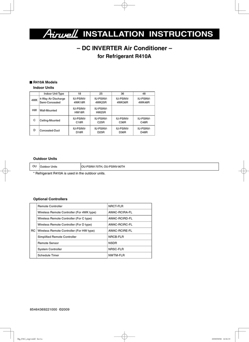 Airwell OU-PSINV-70TH User manual