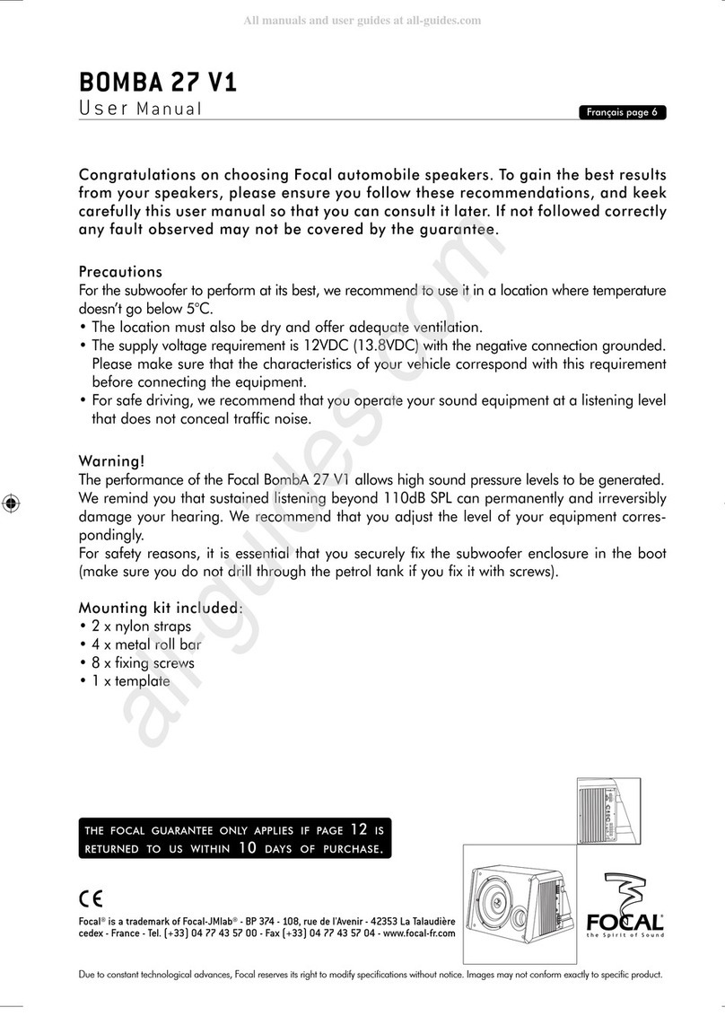 Focal BombA 27 V1 User manual