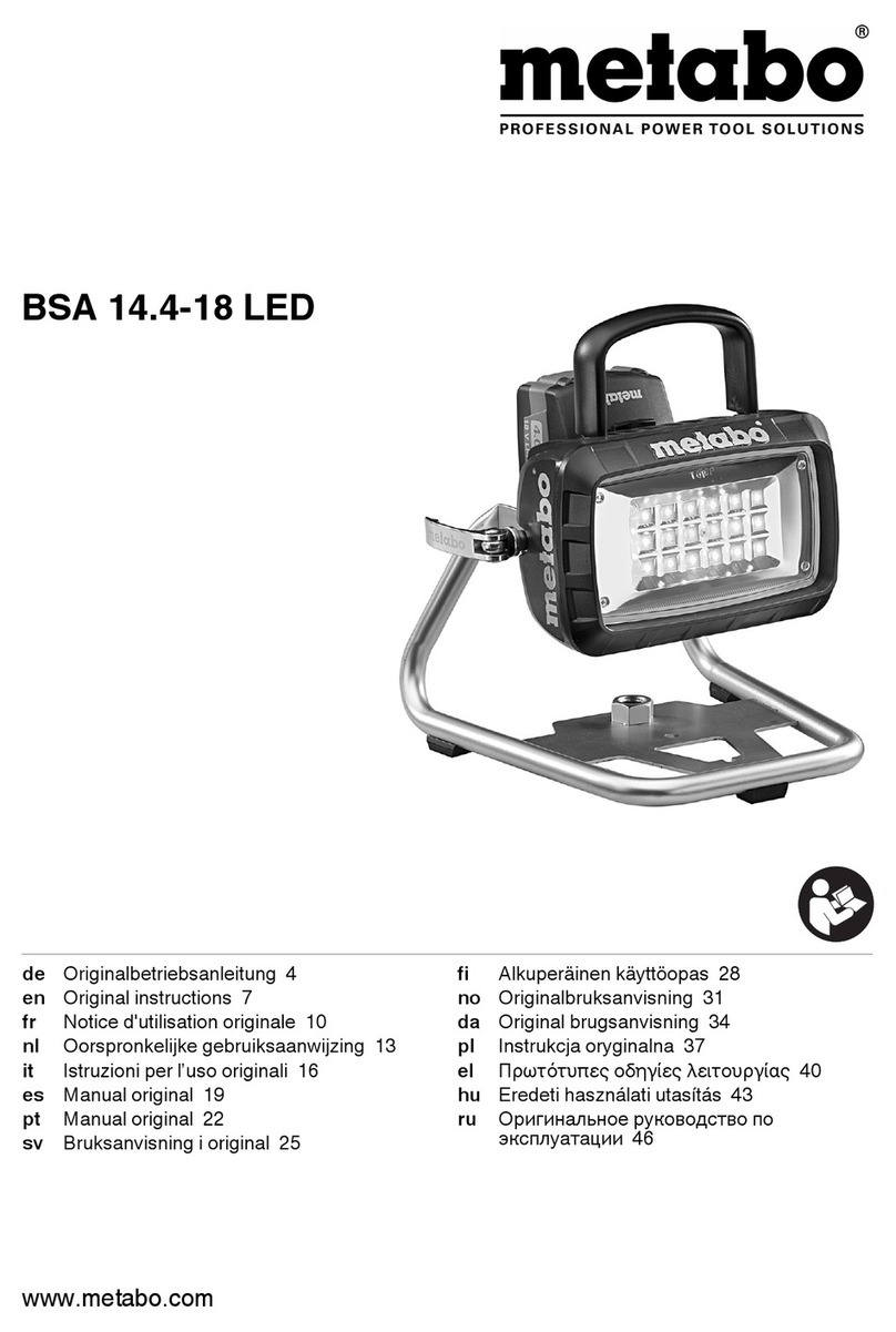 Metabo BSA 14.4-18 LED Original instructions