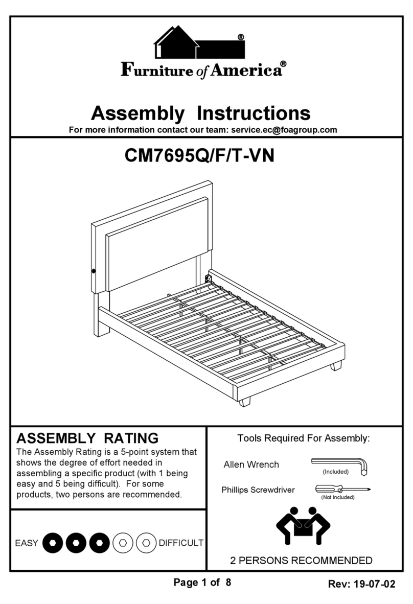 Furniture of America CM7695Q/F/T-VN Assembly instructions