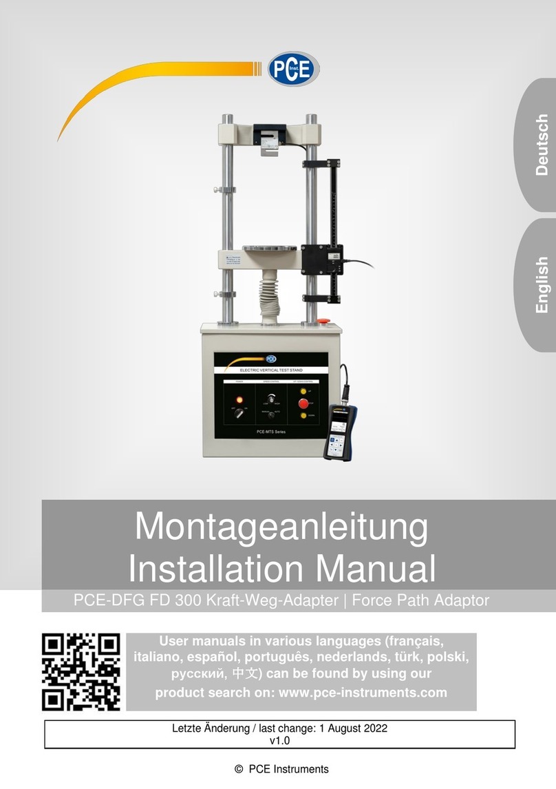 PCE Instruments PCE-DFG FD 300 installation manual