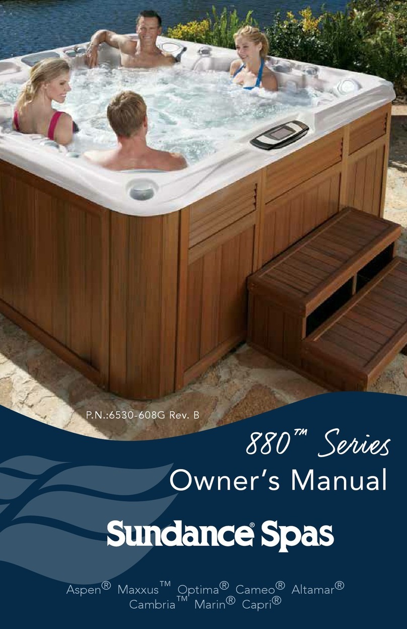 Sundance Spas Marin 880 User manual