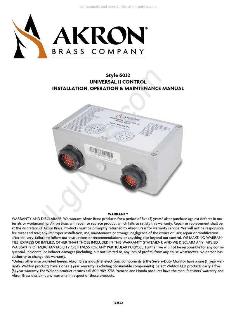 Akron Style 6032 Installation, operation & maintenance manual